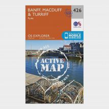 Ordnance Survey Explorer Active 426 Banff, Macduff & Turriff Map With Digital Version - Orange, Orange