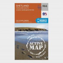 Ordnance Survey Explorer Active 476 Shetland - Mainland South Map With Digital Version, D