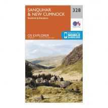 Ordnance Survey Explorer 328 Sanquhar & New Cumnock Map With Digital Version - Orange, Orange