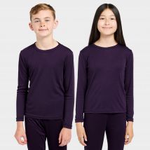 Peter Storm Kids' Long Sleeve Thermal Crew Baselayer Top - Purple, Purple