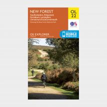 Ordnance Survey Explorer Ol22 New Forest Map With Digital Version - Orange, Orange