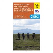 Ordnance Survey Explorer Ol 13 Brecon Beacons National Park - Eastern Area Map - Orange, Orange