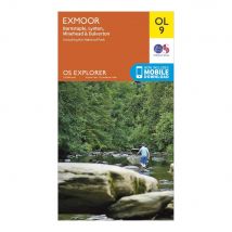 Ordnance Survey Explorer Ol 9 Exmoor Map - Orange, Orange