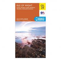 Ordnance Survey Explorer Ol29 Isle Of Wight Map With Digital Version - Orange, Orange