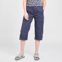 Weird Fish Women's Salena ¾ Length Trousers - Blue, Blue
