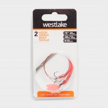 Westlake 2 Hook Treble Steel Trace (Size 8) - Orange, Orange