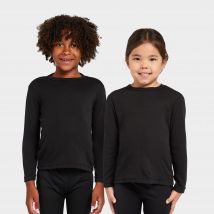 Peter Storm Kids' Thermal Crew Neck Top - Black, Black