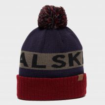 Sealskinz Waterproof Knitted Bobble Hat - Blue/Red, Blue/Red