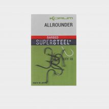 Korum Allrounder Size 4 Barbed - Silver, Silver