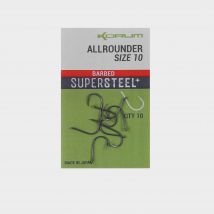 Korum Allrounder Size 10 Barbed - Silver, Silver