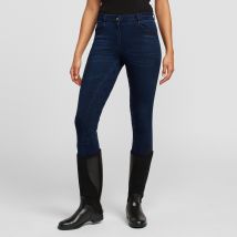 Dublin Shona Full Grip Silicone Print Denim Breeches - Light Blue Denim, Light Blue Denim