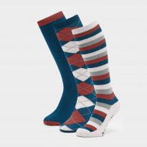 Dublin Socks Pack Of 3 - Navy/Red/White, Navy/Red/White