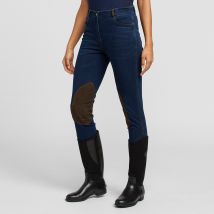 Dublin Women's Shona Knee Patch Denim Breeches - Blue, BLUE