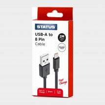 Status Usb-A To 8 Pin Braided Cable 2M, BRAIDED