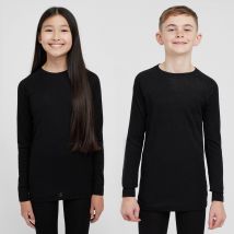 Peter Storm Kid's Unisex Merino Crew Baselayer, Black