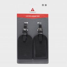 Technicals Set of 2 Leather Luggage Tags, Black