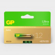 GP Batteries Ultra Alkaline Batteries (12 x AAA), Multi Coloured