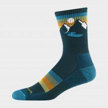 Darn tough vermont Men's Sunset Patterned Micro Crew Lightweight Hiking Seamless Merino Socks, Blue