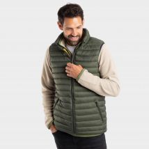 Weird Fish Men's Langtree Lightweight Showerproof Padded Gilet, Green