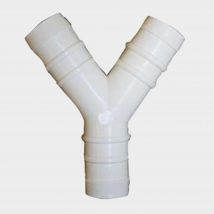 W4 'Y' Hose Connector - 3/4" (19mm), White