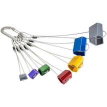 Black Diamond Wired Hexentric Set No.#4-10 Nuts, Multi Coloured