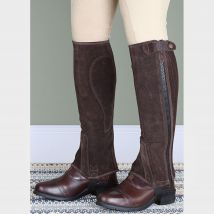 Moretta Adults Suede Half Chaps Brown, Brown
