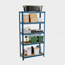 Home vida 5 Tier Boltless Garage Shelf, Blue