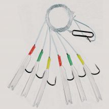 FLADEN Daylight 6 Hook Size 3/0, Multi Coloured