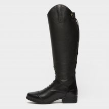 Moretta Womens Gianna Leather Field Riding Boots Black, Black