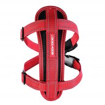 EzyDog Chest Plate Dog Harness (XL), Red