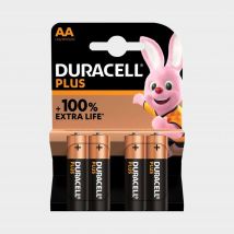 Duracell Plus100 AA Batteries (Pack of 4), Black