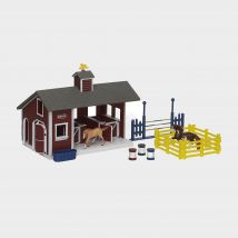 Breyer Stablemates Red Stable Set With Two Horses, Multi Coloured
