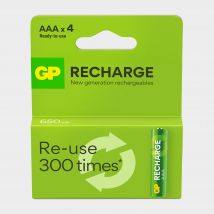 GP Batteries Rechargeable AAA Battery 4 Pack, Green