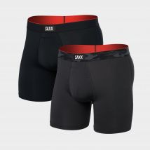Saxx Men's Multi-Sport Boxer Briefs 2 Pack, Black