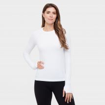 SWEATY BETTY Women's Athletic Seamless Long Sleeve Top, White