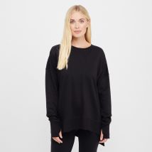 SWEATY BETTY Women's After Class Longline Sweatshirt, Black