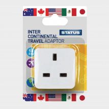 Status UK To USA Plug Travel Adaptor, White
