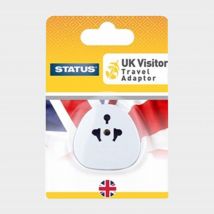 Status UK Visitor Travel Plug Adaptor, White