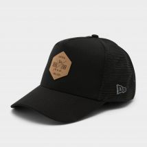 New Era 9FORTY Patch A-Frame Trucker Cap, Black