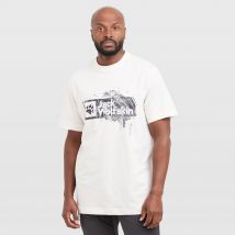 Jack Wolfskin Men's Brand T-Shirt, White