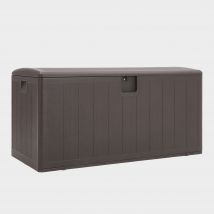 Breeins 105-Gallon Garden Storage Outdoor Deck Box, Brown