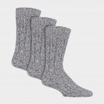 COUNTRY PURSUIT Men's Wool Boot Socks Thick Pennine Walker Socks - 3 Pack, Grey