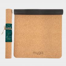 Myga Cork Rubber Yoga Mat, Brown