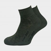 Dr Hunter Men's Coolmax Low Cut Ankle Hiking Socks - 2 Pack, Green