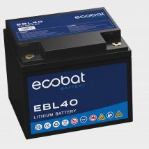 Ecobat 40Ah Lithium Multi Purpose Battery, Black