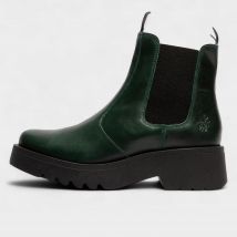 fly london Women's Medi789 Chelsea Leather Ankle Boots, Green