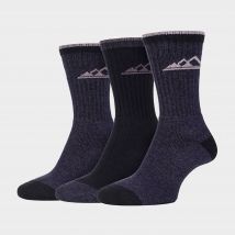 Storm Bloc Women's Lightweight Hiking Socks With Arch Support - 3 Pack, Black