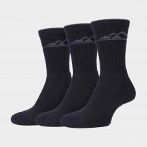 Storm Bloc Men's Heavy Cushioned Outdoor Cotton Hiking Socks - 3 Pack, Black