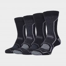 Storm Bloc Men's 4 Pack Cushioned Anti Blister Hiking Socks - 4 Pack, Grey