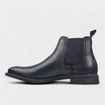 Windsor smith Men's Sergio Leather Chelsea Ankle Boots, Black